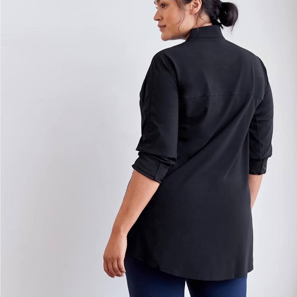 Aday Something Borrowed Black Button Up Shirt - image 8